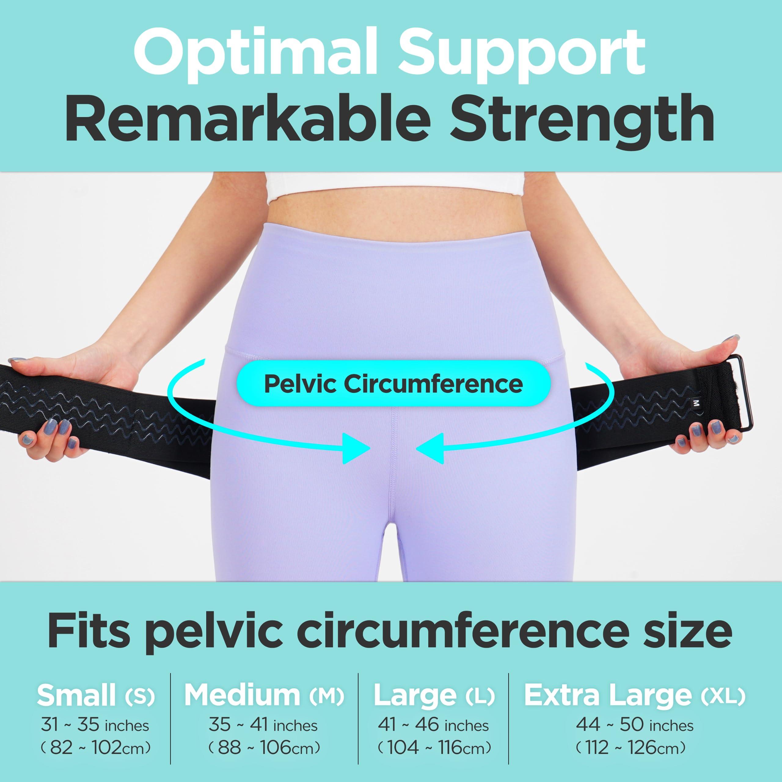 SNPE SNPE Enhanced Stability with Dual Support PowerFit Pro SI Joint Belt - Unique Dual-Band Design, Eco-Friendly Material, Reinforced Construction, Secure Buckle, Optimal Support (Medium)