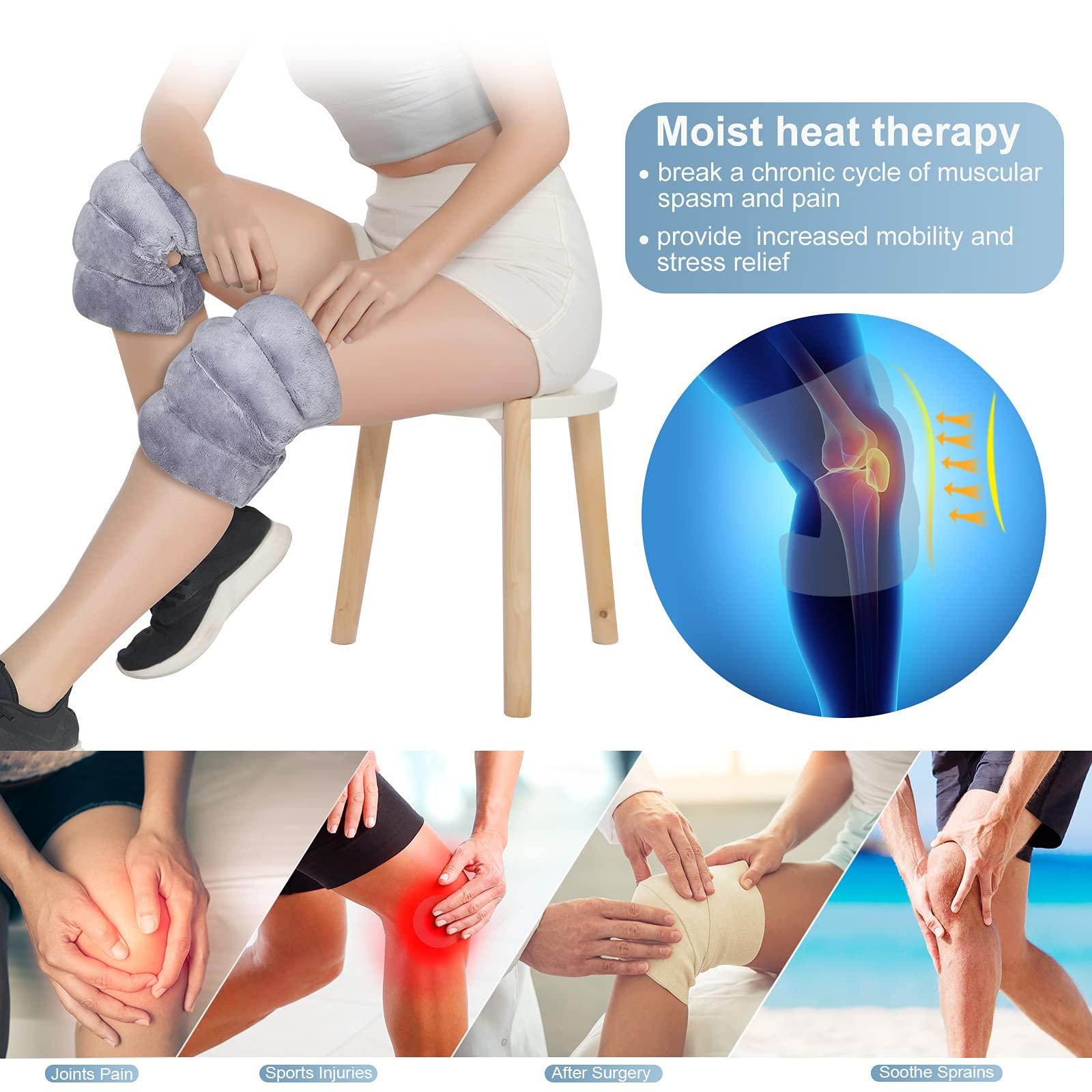 REVIX REVIX Microwave Heating Pad for Neck Shoulders and Microwave Heating Pad for Knee, Weighted Microwavable Heated Neck Wrap Warmer, Microwavable Heated Knee Wrap for Tennis Elbow Treatment