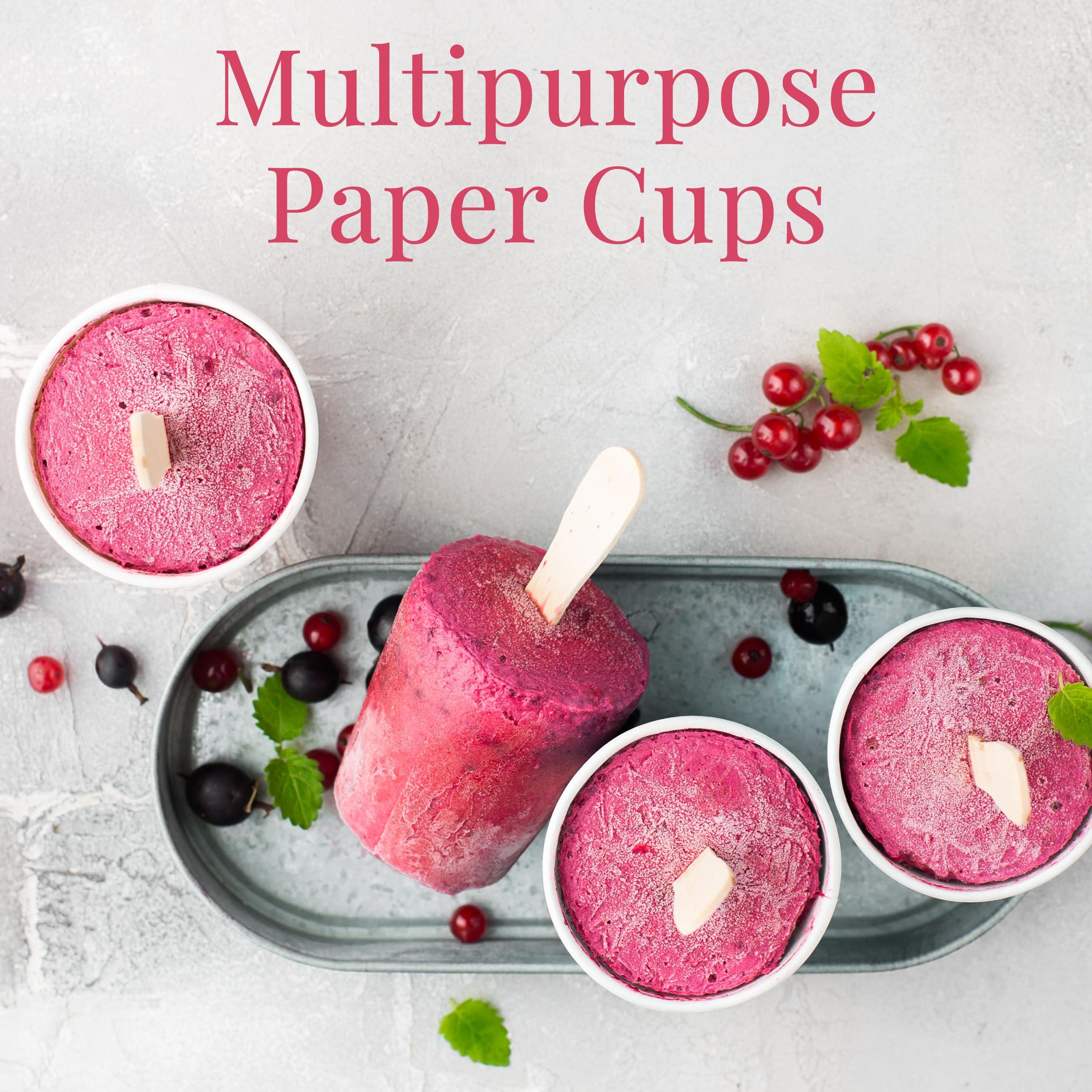 Prestee Prestee 500 Pack 3oz Paper Cups - Disposable Paper Cups, Paper Coffee Cups for Espresso Hot Cups, Disposable Mini Bathroom Cups, Disposable Mouthwash Cups, Small Snack Cups for Water, 3 oz Paper Cups