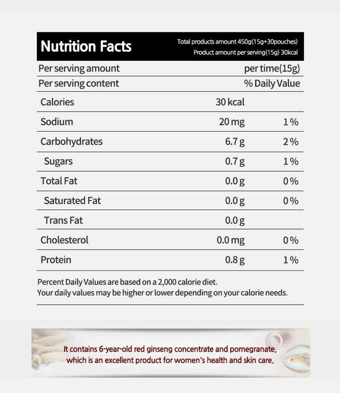 Baekje Korean Beauty Baekje Geumsan Women's Pomegranate Collagen Jelly Stick 5.1oz / 30 Count (5 Pack)