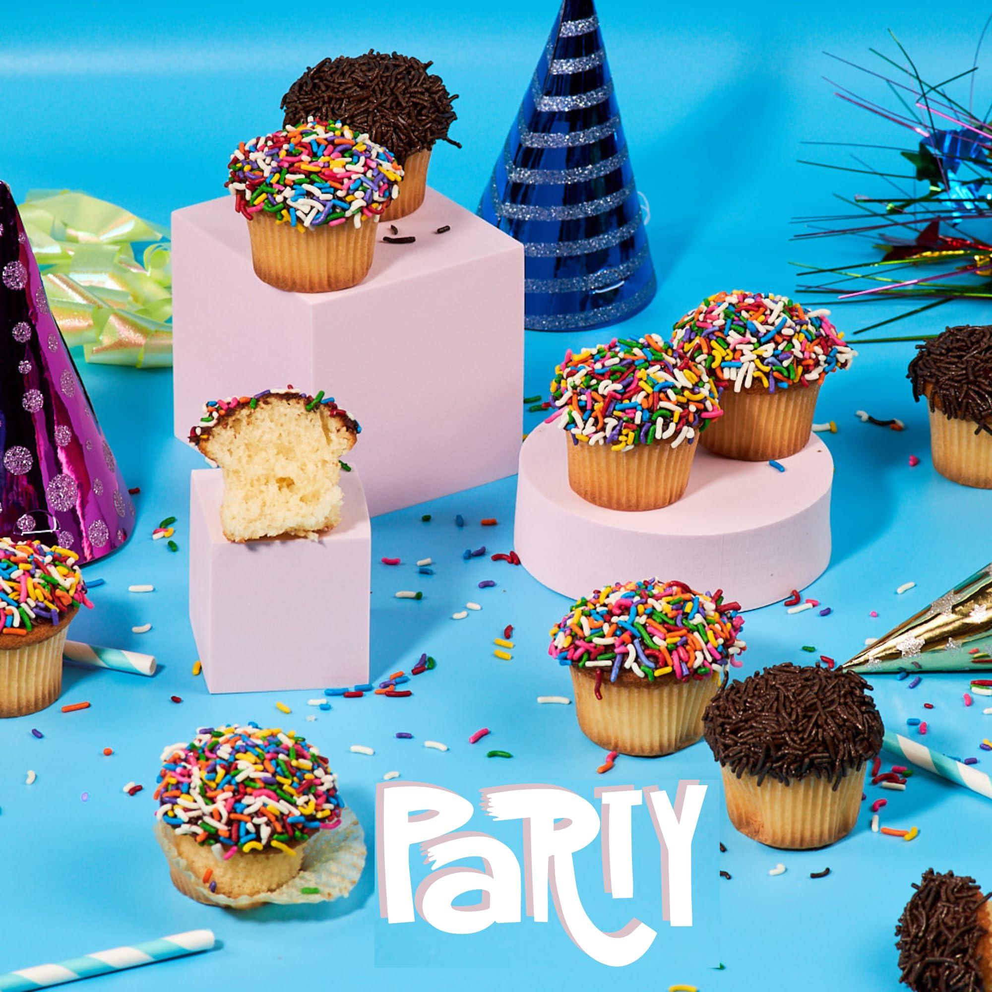 Stern's Bakery Gourmet Cookie Gift Box | 12 Individually Wrapped Sprinkle Cupcakes | Valentine Cookie Basket | Christmas, New Years & Birthdays | Men, Women & Kids | Sterns Bakery (Sprinkle Cupcake Gift Pack)