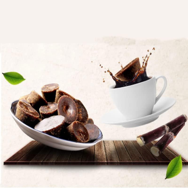 MIHUNTANG Black sugar 8.81oz Cubes Chinese Traditional Yuanbao black sugar- Handmade Pure Raw Sugarcane Dark Black Sugars 250g