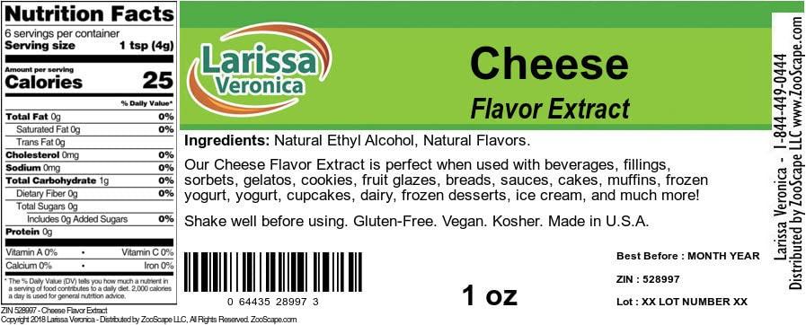 Larissa Veronica Cheese Flavor Extract (1 oz, ZIN: 528997)