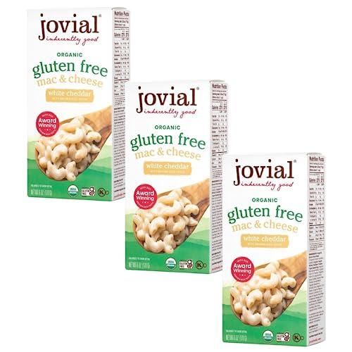 Jovial Jovial Organic Gluten Free White Cheddar Mac and Cheese - Whole Grain Pasta, Organic Pasta, White Cheddar Macaroni and Cheese, Gluten Free, Award Winning Taste, Made in Italy - 6 Oz, 3 Pack