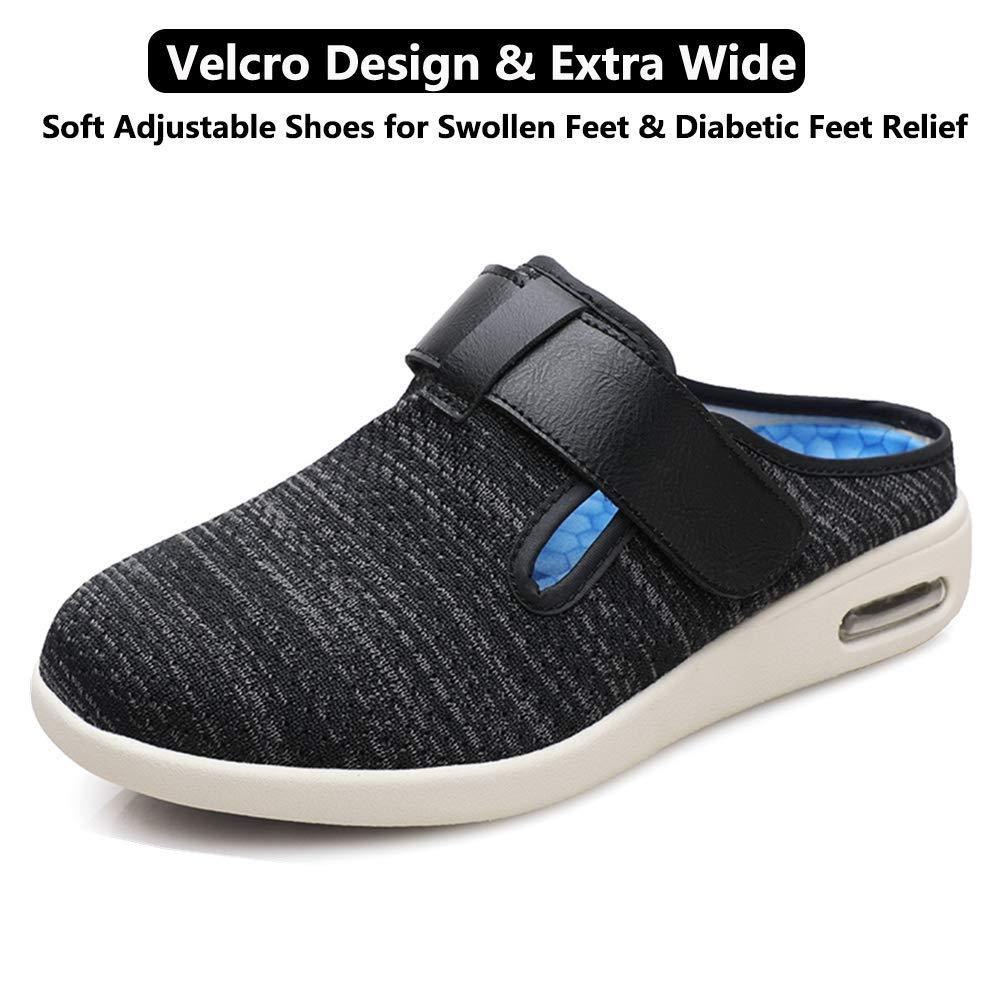 Secret Slippers Women's Diabetic Slippers Extra Wide Width Walking Shoes with Adjustable Closures for Diabetic Edema Plantar Fasciitis Bunions Arthritis Swollen Feet