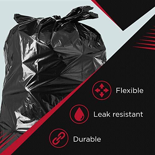 Tasker Tasker 64-65 Gallon Trash Bags for Toter, (Huge 50 Bags w/Ties) 60 Gallon Trash Bags, xl Large Garbage Bags 64-65 Gallon Extra Large Leaf Bags, Commercial Trash Bags