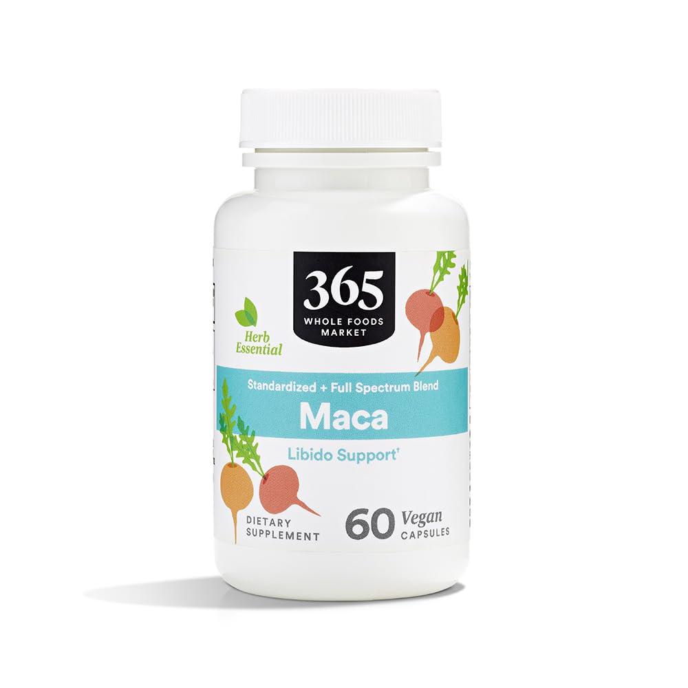 365 by Whole Foods Market 365 by Whole Foods Market, Maca Standardized + Full Spectrum Blend, Libido Support, Vegan Capsules, 60 Count