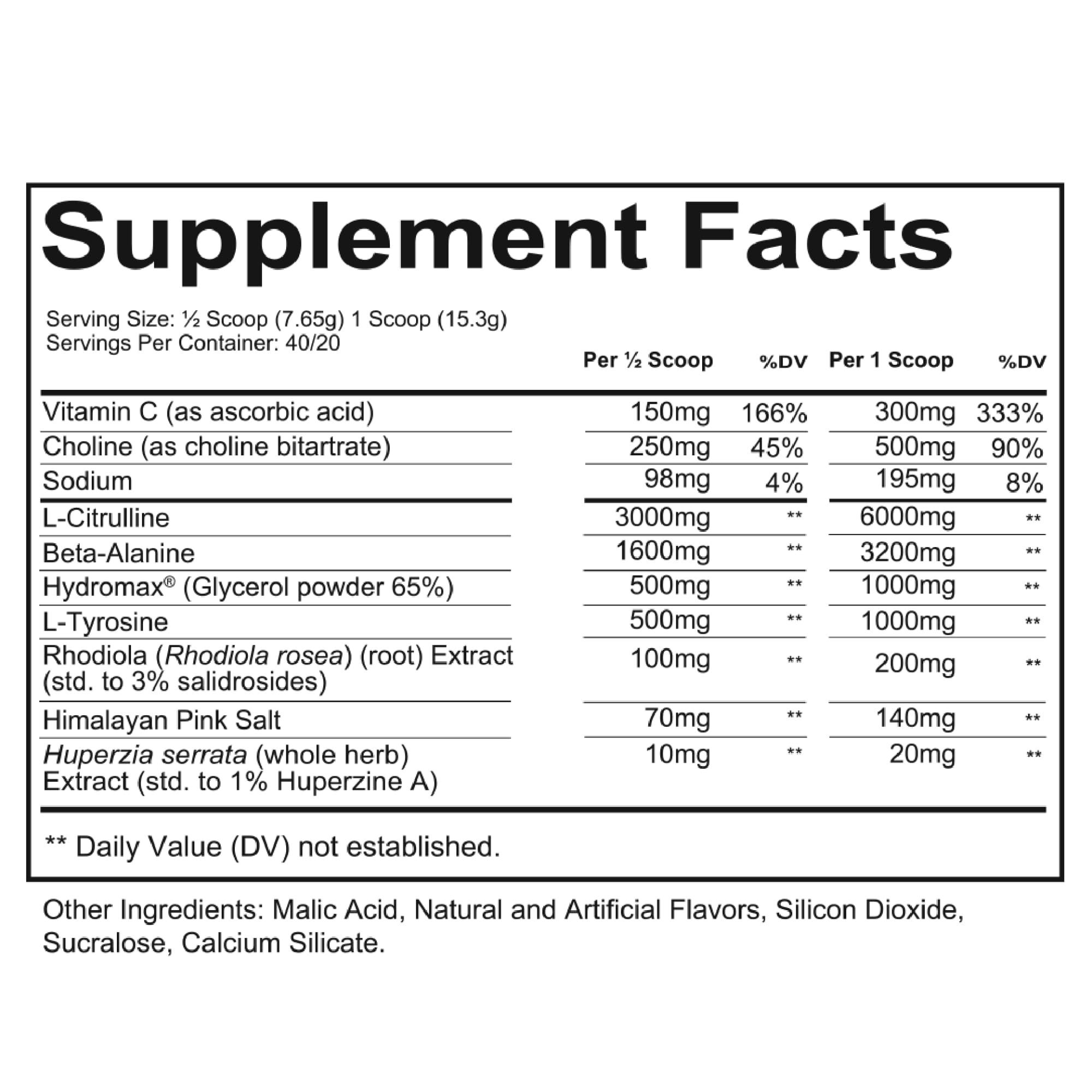 REDCON1 REDCON1 Non Stim & Caffeine Free Pre Workout Powder for Women & Men - Total War Pump - with L-Citrulline, Beta Alanine & More - Workout at Any Time of Day - Plum Fusion (10.79 oz)