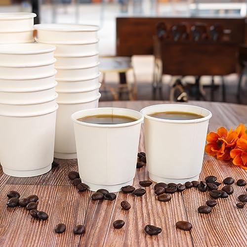 Lot45 Lot45 Paper Espresso Cups Disposable 4oz Coffee Cups - 500pk Double Wall Disposable Paper Cups for Water or Tea Sample