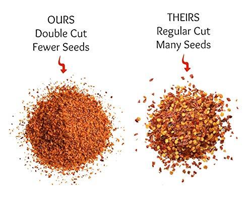 The Spice Kit Company Double Cut Crushed Red Pepper - 12 oz. - Virtually No Seeds - Red Pepper Flakes - Medium Hot Spice - Great Foodie Gift