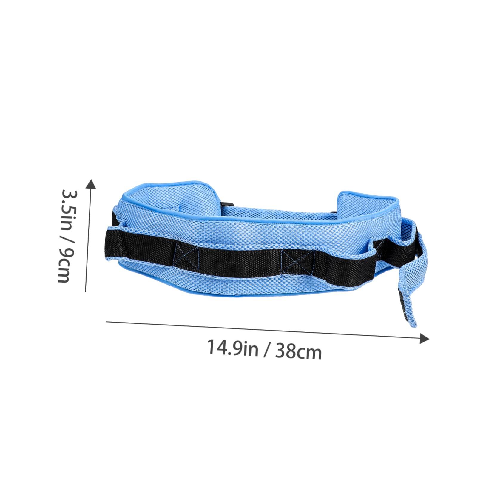 Anneome Anneome 1pc Elderly Lifting Belt Help Lap Physical Padded Gate Handles Walking Waist Belt Safety Band Elder Belt Patient Accessory Patient Belt Walk Learning Belt Blue Sandwich Mesh