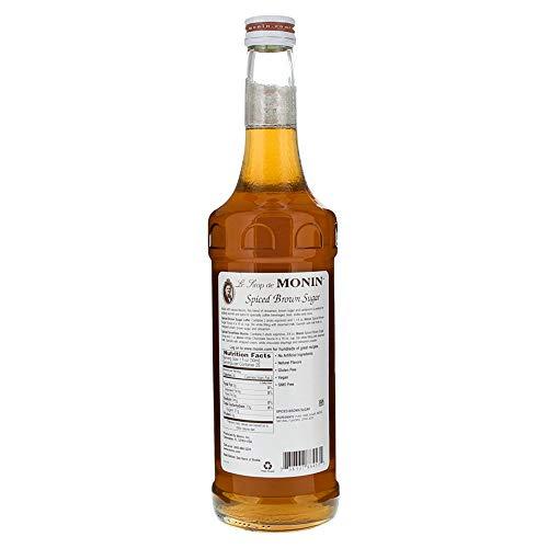Monin Monin - Spiced Brown Sugar Syrup, Sweet With Hints of Cinnamon, Natural Flavors, Great for Coffee, Desserts, Ciders, and Cocktails, Non-GMO, Gluten-Free (750 ml)