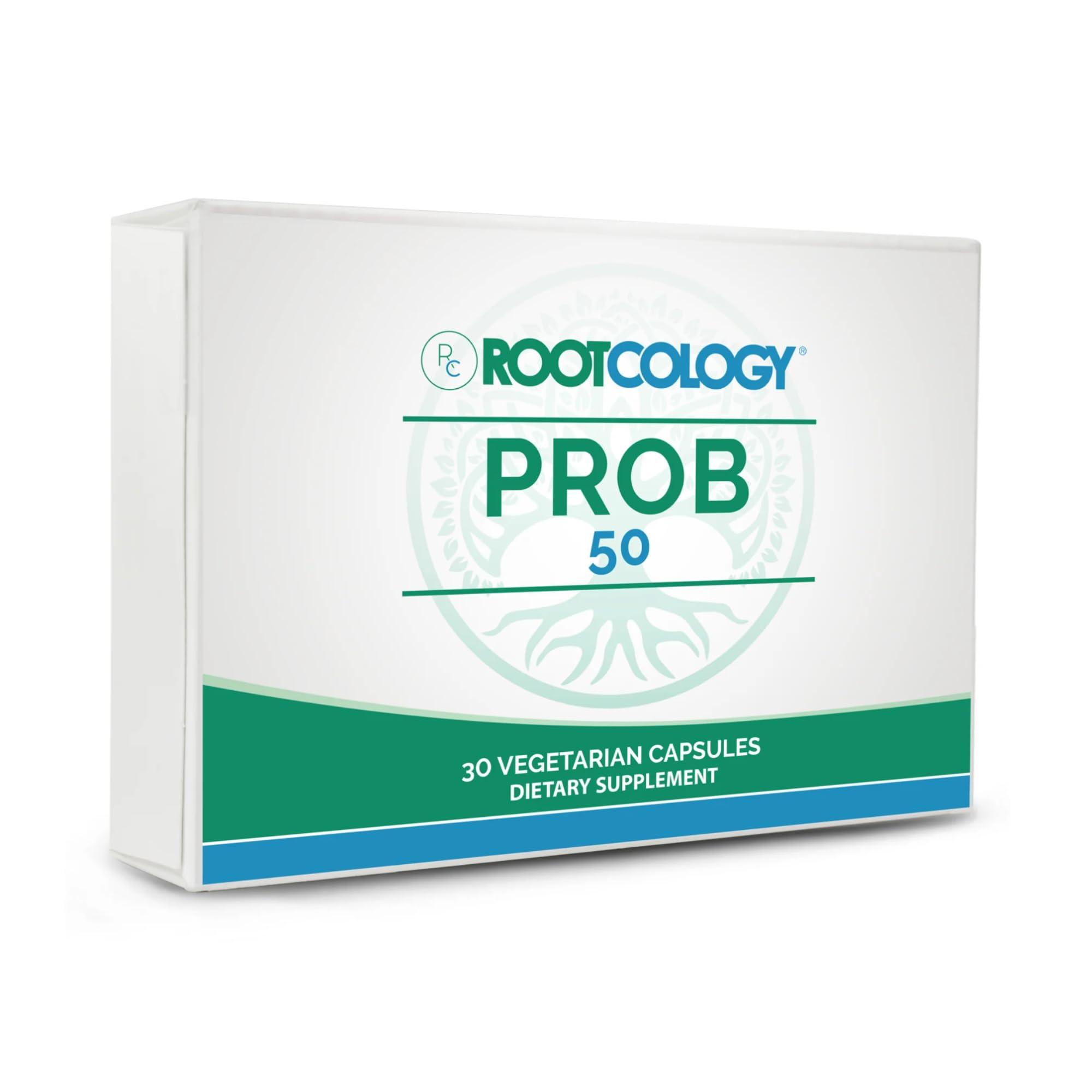 Rootcology Rootcology by Dr. Izabella Wentz | ProB 50 | 18 Shelf-Stable Probiotic Strains to Support Gut Health and Maintain Bowel Regularity with Bifidobacterium, Lactobacillus and More | 30 Vegetarian Capsules