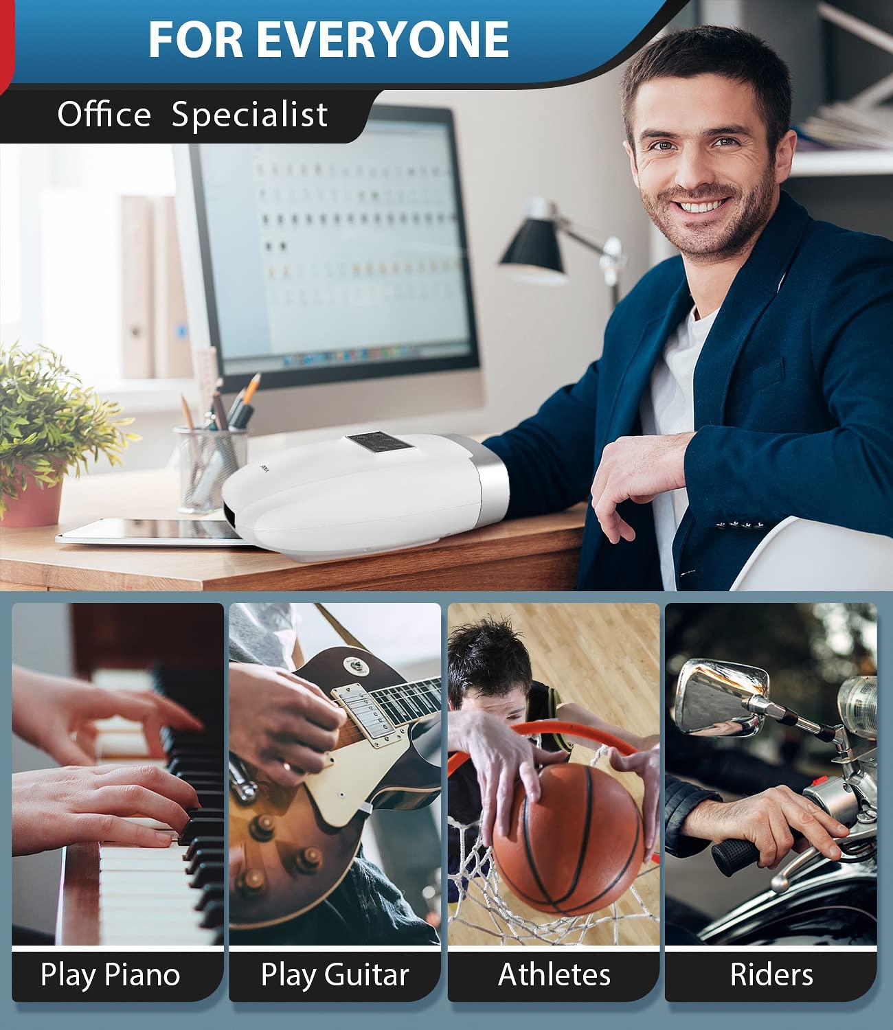 WeGuard WeGuard Hand Massager Hand Massager for Arthritis and Carpal Tunnel Wrest, Finger and Hand Massager with Heat and Compression 5 Massage Modes Arthiritis Pain Relief for Hands