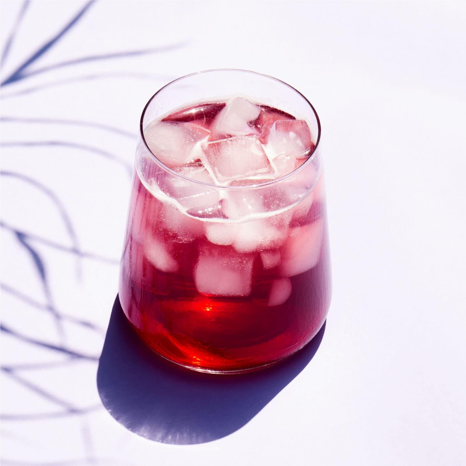 PIQUE Pique Organic Hibiscus Tea Crystals - Powerful Antioxidants and Caffeine-Free Herbal Tea, Real Egyptian Flower for Glowing Skin - 14 Single Serve Sticks (Pack of 1)