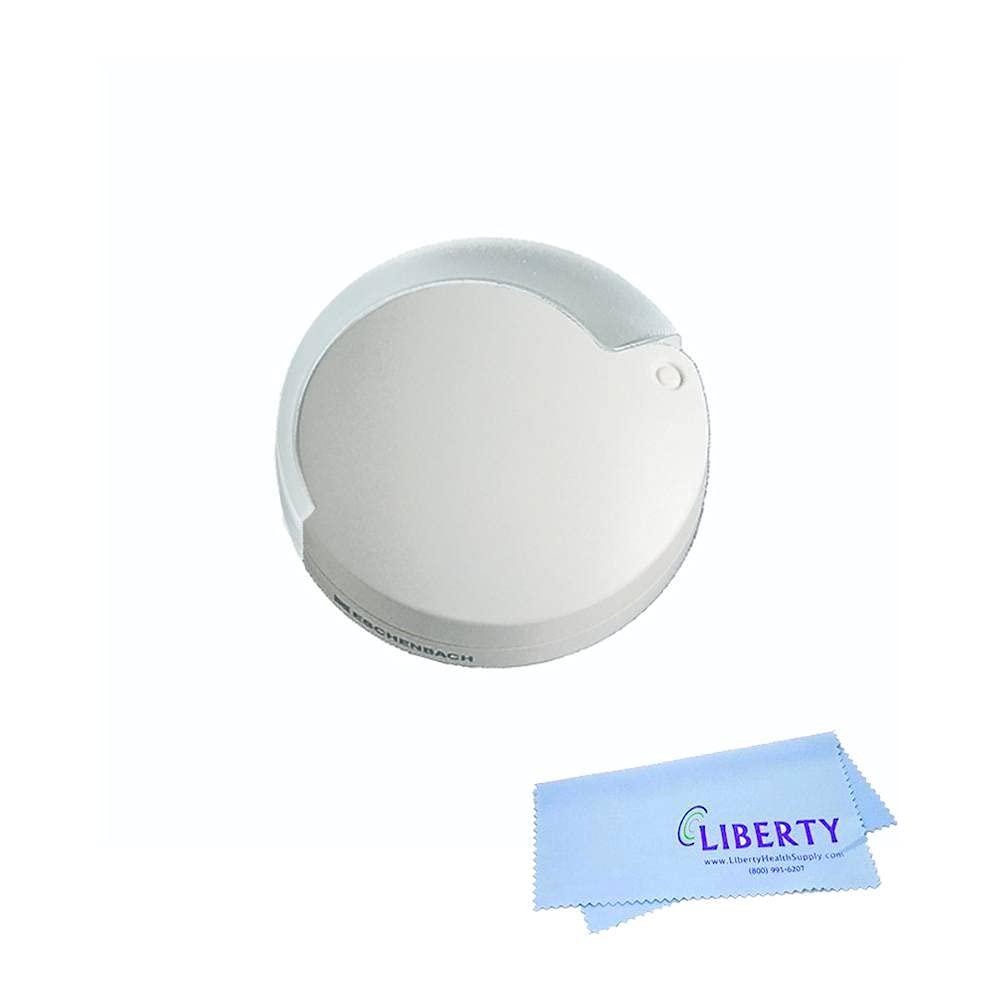 Eschenbach Optik Eschenbach Mobilent Pocket Magnifier - Pocket Magnifying Glass with 4X, 7X, & 10x Magnification - Compact Folding Pocket Magnifier & Low Vision Reading Magnifier with Liberty Microfiber Cloth (4X)