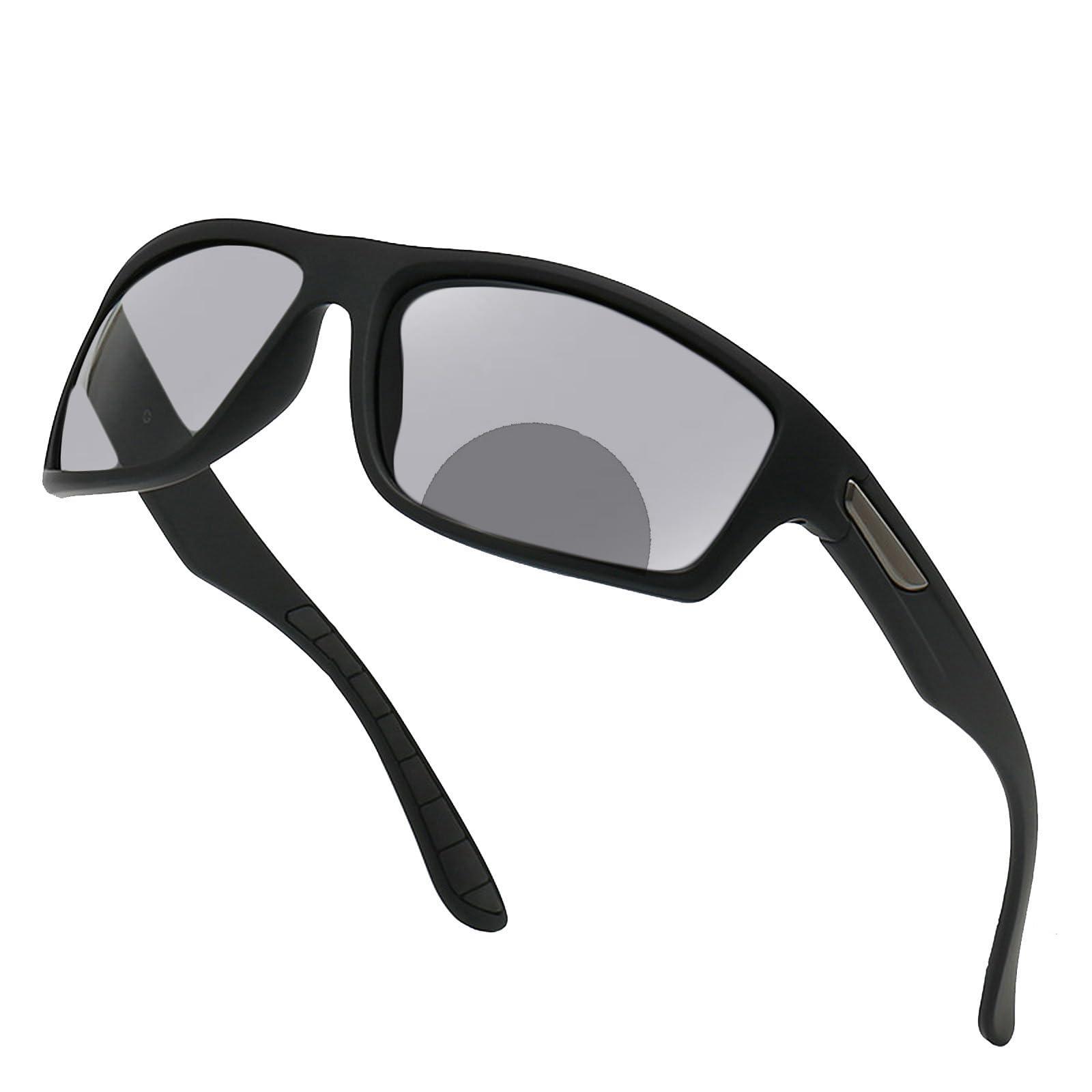 willochra Sports Transition Readers Sunglasses Wrap Around Readers Photochromic Bifocal Reading Glasses For Men and Women (black, 1.5, x)
