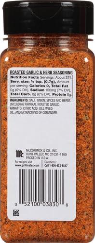 McCormick McCormick Grill Mates Roasted Garlic & Herb Seasoning, 9.25 oz (Pack of 2)