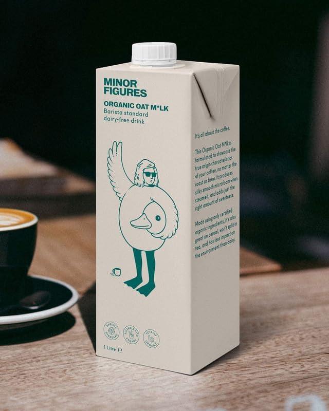Minor Figures Minor Figures - Oat Milk - Organic - Barista Standard - 32 Oz - 6 Pack - Non Gmo - Plant Based - Vegan - Dairy Free - Shelf Stable - Unsweetened