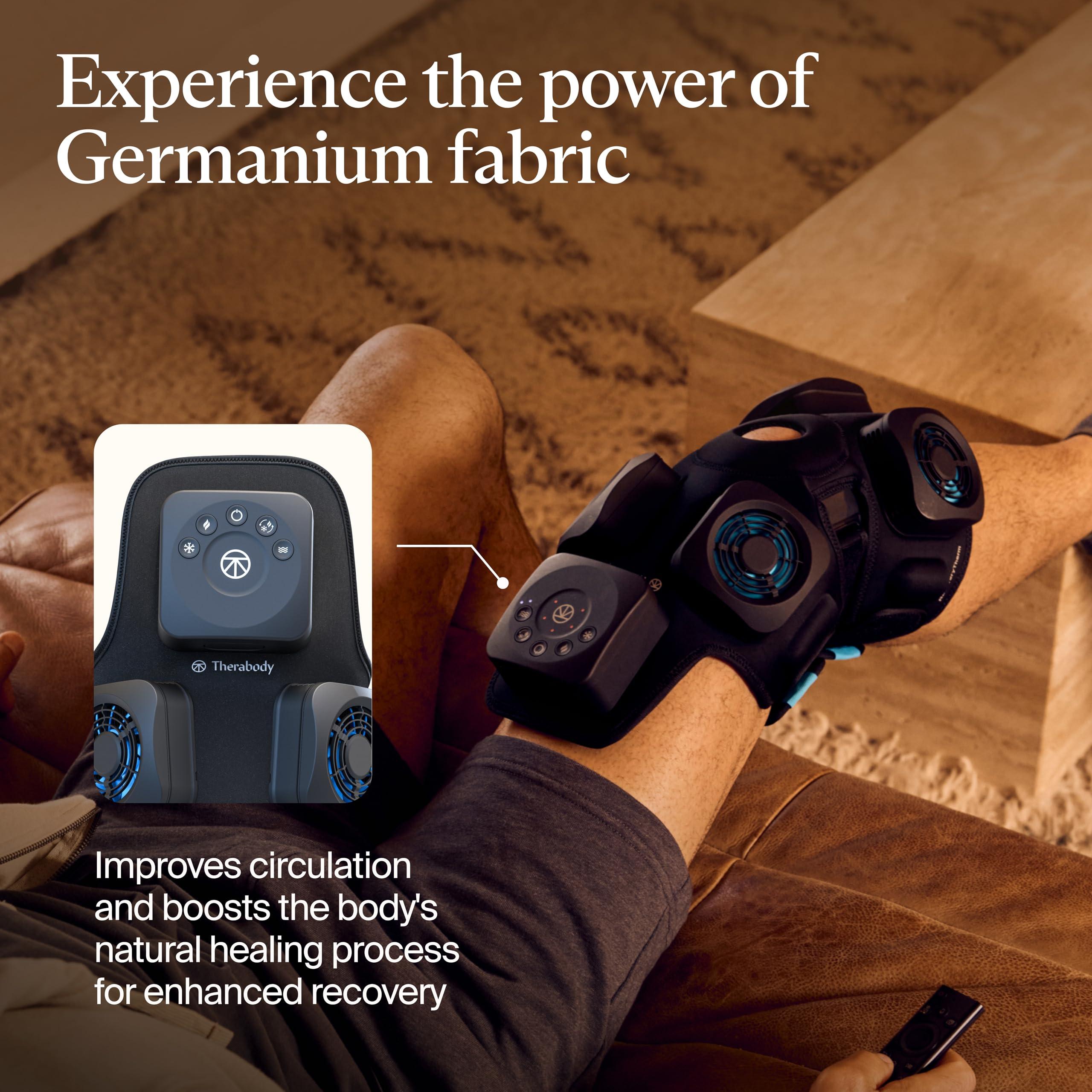 TheraGun TheraGun RecoveryTherm Knee - Contrast Therapy Wrap - Hot & Cold Vibration Wrap for Athletes - Advanced Contrast Therapy for Knee Pain Relief Wrap with Cryothermal Technology - One Size Fits All