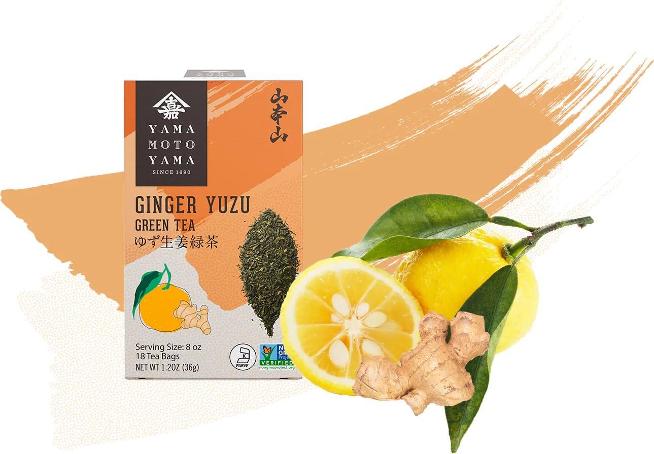 Yamamotoyama Yamamotoyama Ginger Yuzu Green Tea, 18 bags