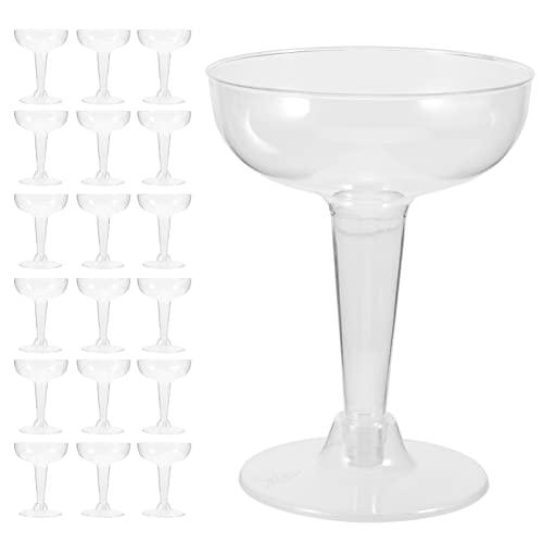 Toddmomy Toddmomy 20pcs Plastic Wine Glass Clear Cocktail Cup Margarita Glasses Cinco De Mayo Party Decorations Parfait Cup Drinking Cup Wine Tasting Cup Wine Cup Delicate Ice Cream Cup
