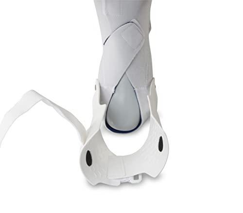 Zamst Zamst A2-DX Sports Ankle Brace with Protective Guards For High Ankle Sprains and Chronic Ankle Instability-for Basketball, Volleyball, Lacrosse, Football-White, Right, Large