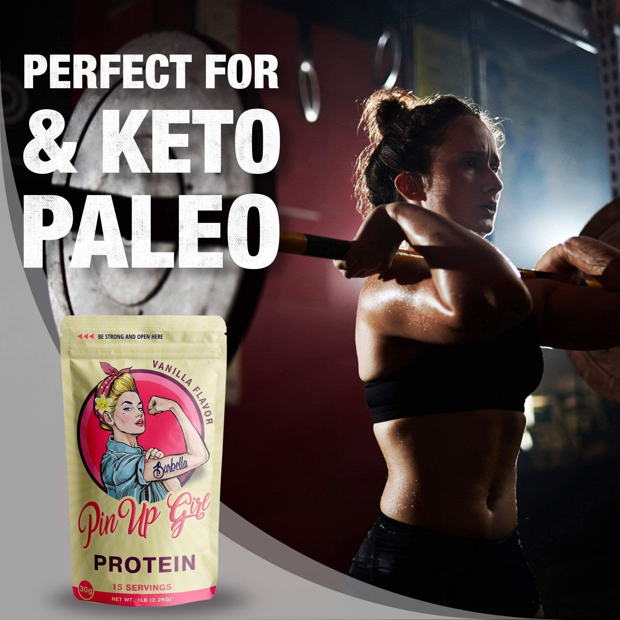 Pin Up Girl Pin Up Girl Whey Protein Isolate Powder | French Vanilla | 25g of Protein Per Serving | Premium Muscle-Building Whey Protein for Women | Fat Free, Low Calorie, Low Carb, No Added Sugar (32 Ounces)