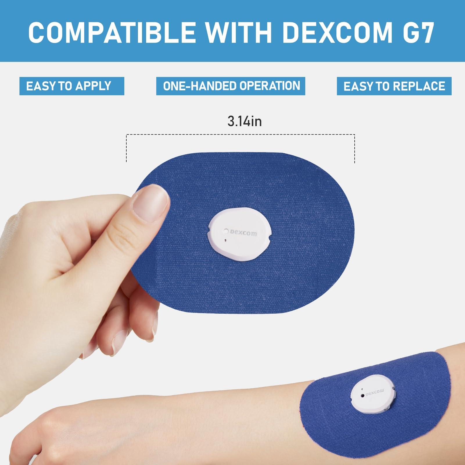 ANGTICS ANGTICS Dexcom G7 Adhesive Patches Waterproof, 30 Pack Multicolor Overpatch for Dexcom G7, Premium Transparent G7 Overlay Patches, Hypoallergenic & Skin-Friendly, Sensor is NOT Included