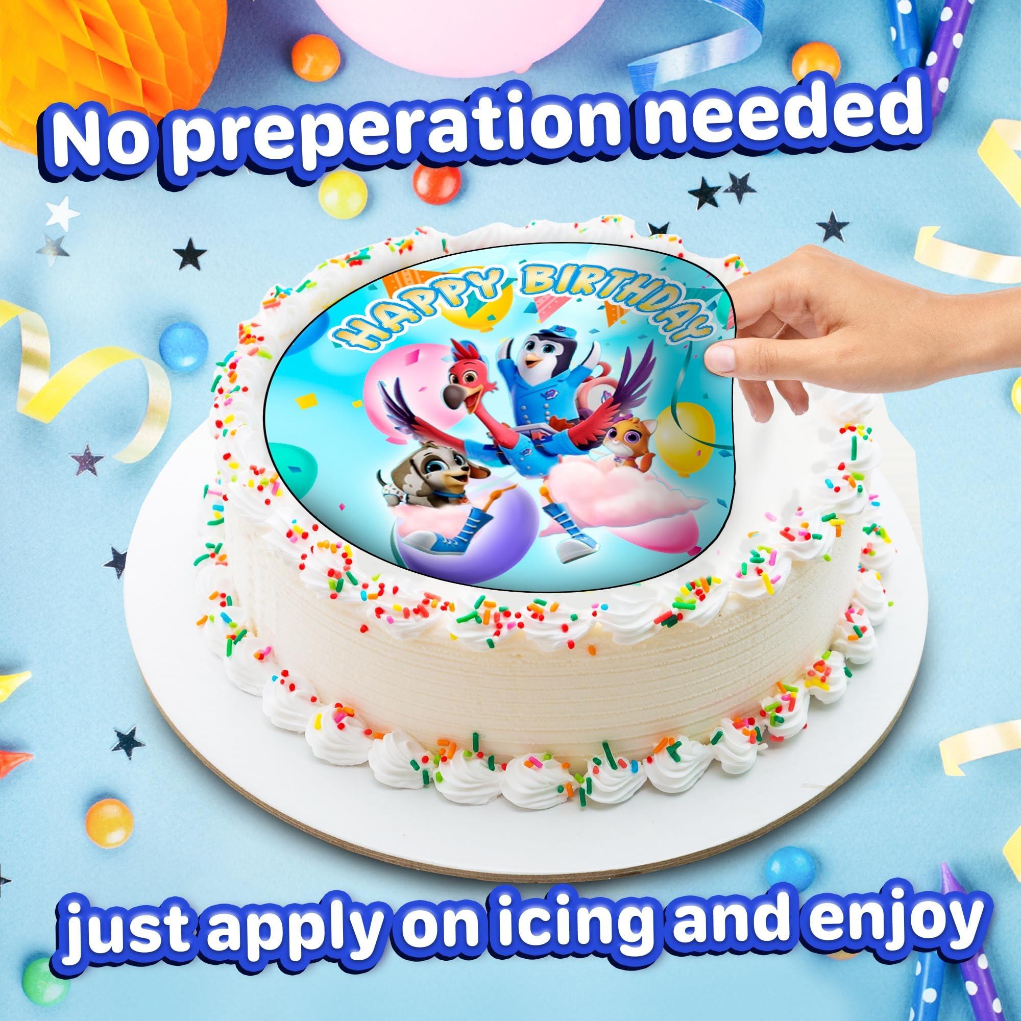 ENDLESS CHOICES 7.5x Inch Edible Cake Toppers Tots Themed Birthday Party Collection of Edible Cake Decorations