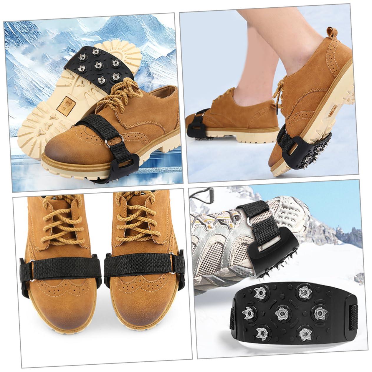 POPETPOP POPETPOP 1 Pair Crampon Shoe Covers Climbing Anti-slip Spike Shoe Grippers Snow Shoes Grippers Non Slip Shoe Cover Climbing Shoes Crampons Ice Cleats for Boots Outdoor Ice Grippers