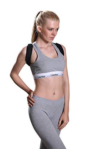 Qualild LLC Qualid Posture Corrector- Invisible Under Clothes, Men and Women, Body Fitting, One Size Fits All, High Quality, Thin and Comfortable (Black)