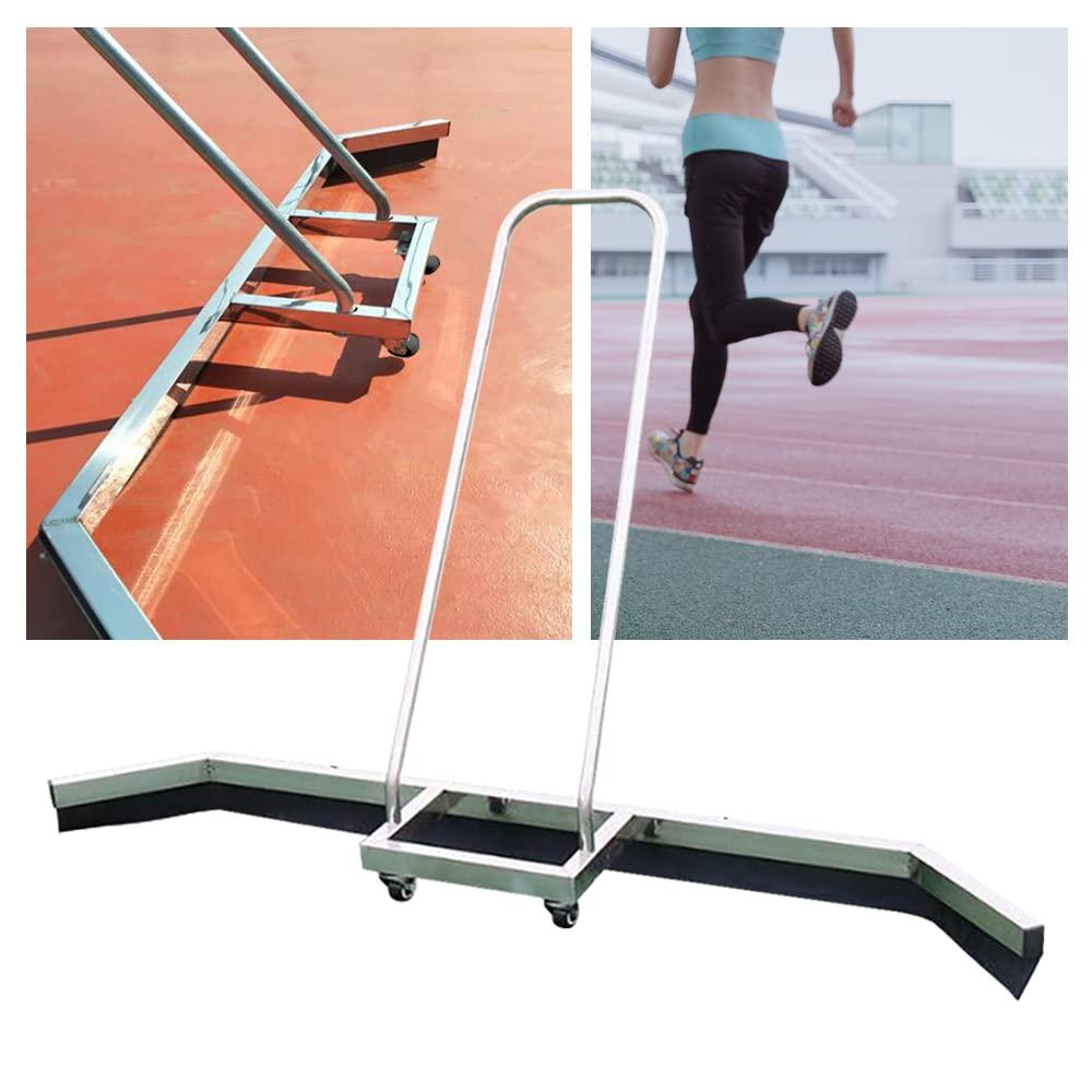 YIYIBYUS Tennis Court Squeegee Dew Broom, Heavy Duty Silver Water Pusher Stainless Steel Sweeper Tool Tennis Court Floor Surface Water Remover Tool