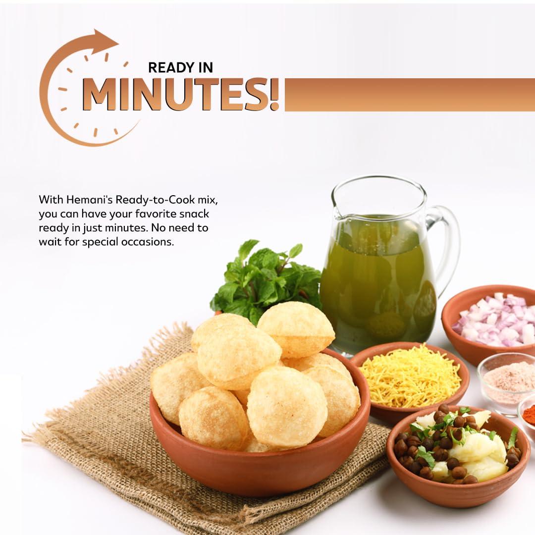 Hemani HEMANI Pani Puri - Coins - Comes with Masala - Ready to Cook - 400g (14.1 oz) - All Natural, Vegan & Non-GMO - Indian Origin