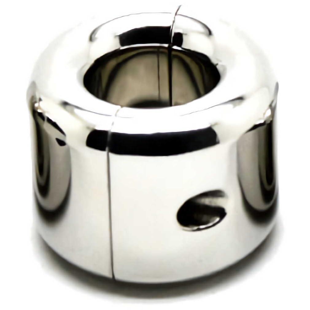 NineLife Basics TheChainGang Donut Ball Stretcher Weight, Two Piece Surgical Steel Ball Stretchers Weights (40mm Tall x 42mm ID - 1lb 11.7oz)