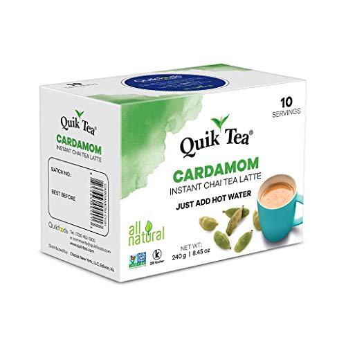 Quik Tea QuikTea Chai Tea Latte 4 Flavor Variety Pack, Cardamom/Masala/Ginger/Lemongrass, 34 Oz