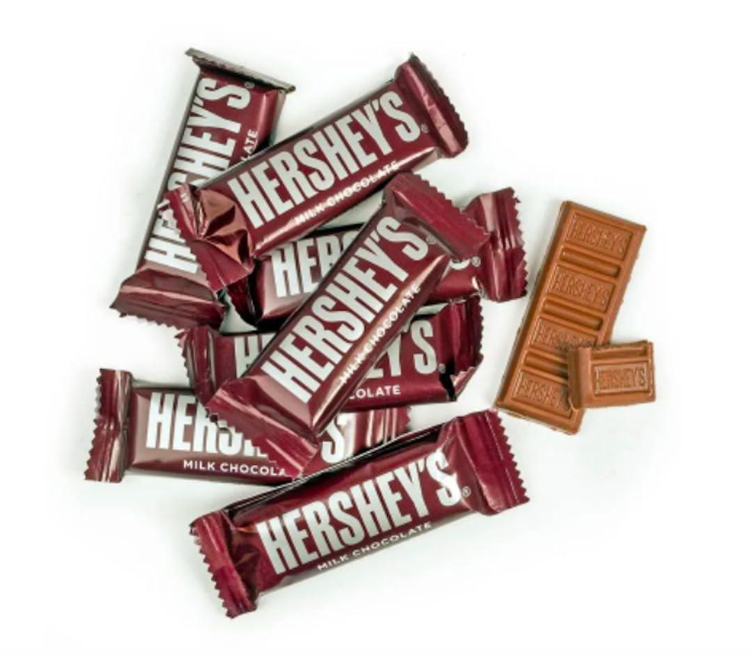 Sweet Savora HERSHEYS Milk Chocolate Snack Size Candy Bars in Bulk (3 Pound)