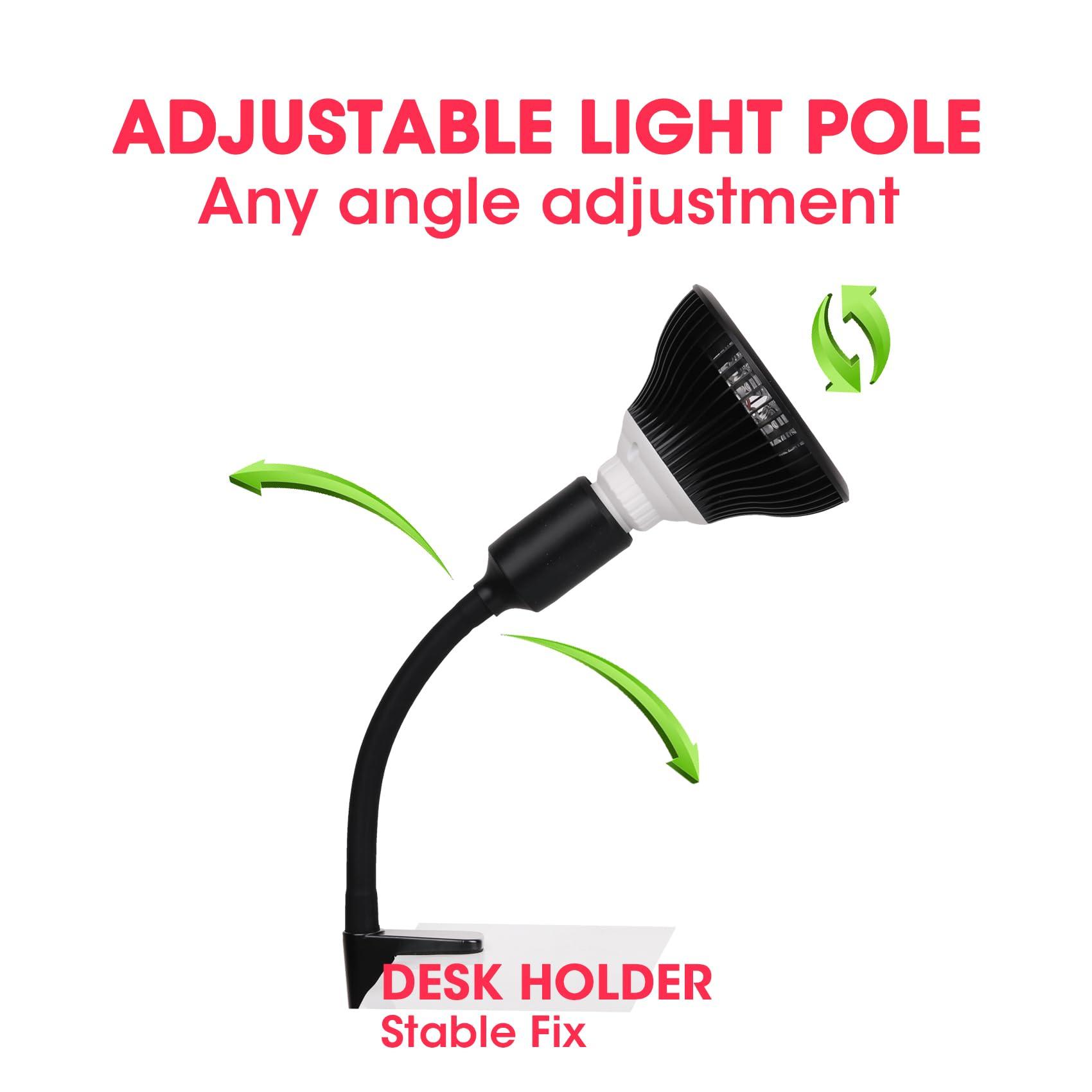 DMMBMFC DMMBMFC Red Light Therapy Lamp-54W 18 LED Infrared Light Therapy Device with Adjustable Lamp Holder, 660nm Red and 850nm Near Infrared Red Led Light for Skin and Pain Relief (Red2)