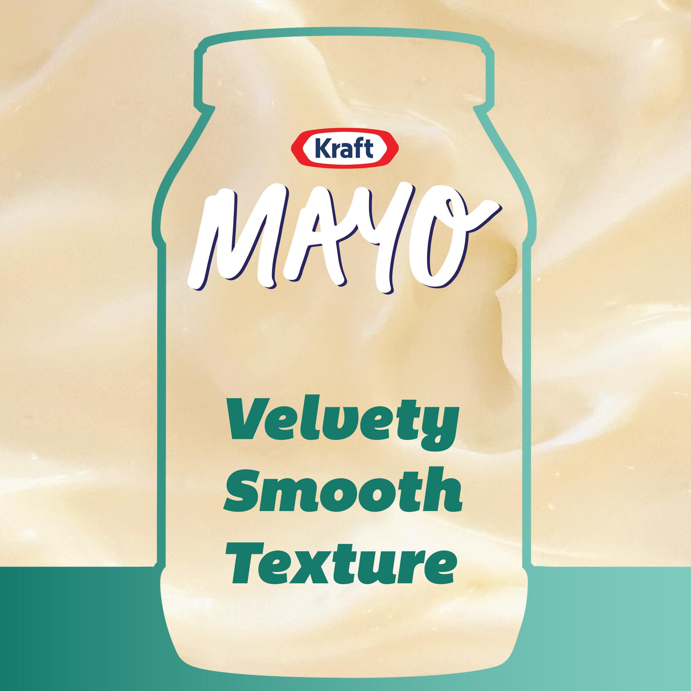 Kraft Kraft Real Mayo Creamy & Smooth Mayonnaise - Classic Spreadable Condiment for Sandwiches, Salads and Dips, Made with Cage-Free Eggs, For a Keto and Low Carb Lifestyle, 48 fl oz Jar
