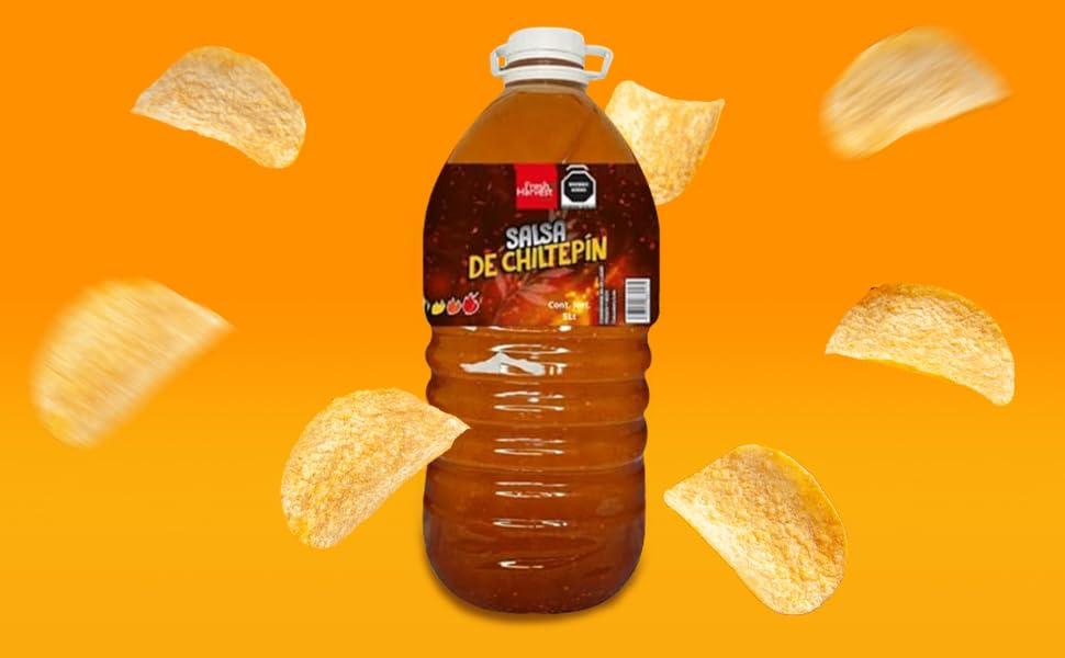 Fresh Harvest By Pafsa Chiltepn Sauce 5Lt (169.07 Fl Oz) | Mexican Hot Sauce | Fresh Harvest
