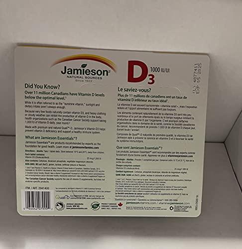 Jamieson Jamieson Vitamin D3 1000Iu Tablets-(2X375), 750 Count
