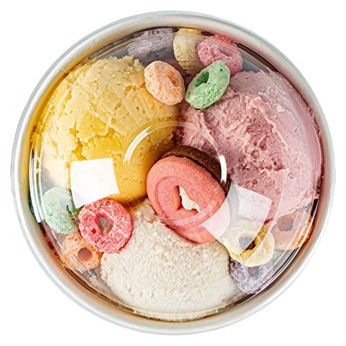Restaurantware LIDS ONLY: Dome-Shaped Lids, 50 Transparent Plastic Lids For 12 Ounce Coppetta To Go Cups - Cups Sold Separately, Disposable, Clear Plastic Dessert Cups Lids, For Dessert Takeaways- Restaurantware