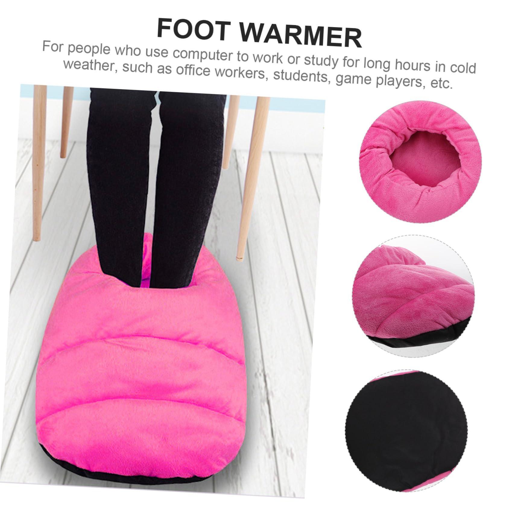 HEALLILY Heating Foot Warmer Heated Foot Warmers Foot Warm Cushion Anti Skid Plush Shoes Foot Warmer mat Electric Foot Massagers Heater Shoes Boots Electro-Thermal Office Super Soft Fleece