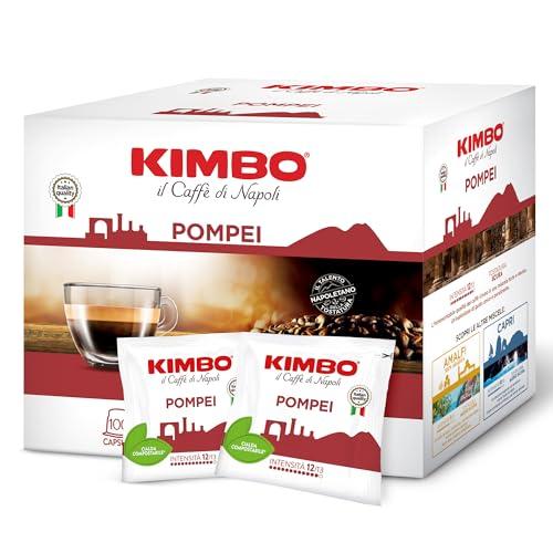 KIMBO Kimbo Pompei ESE Compostable Coffee Pods - Intense Flavor - Blended and Roasted in Italy - Dark Roast - 100 count