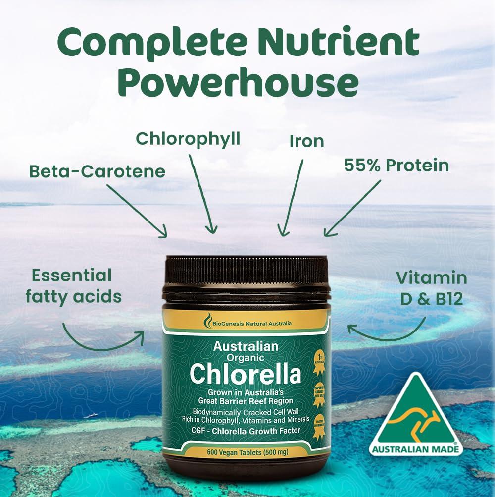Biogenesis BioGenesis Chlorella Tablets, 600 Tablet Count (500mg)