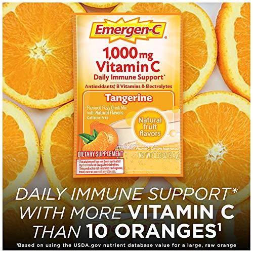 Emergen-C Emergen-C Dietary Supplement with 1000mg Vitamin C (Tangerine Flavor, 10-Count 0.33 oz. Packets, Pack of 3)