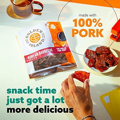 Golden Island Golden Island Pork Jerky Korean BBQ Flavored, Specialty Meat Snack, Gluten Free with Korean Barbecue Seasoning, Good Source of Protein, Made with 7g of Protein Per Serving 2.85 oz