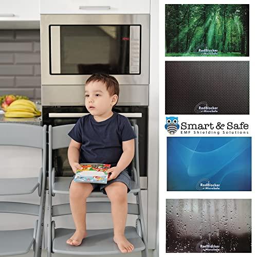 Smart-Safe.com Smart-Safe.com MicroSafe EMF Blocker Microwave Cover - Magnetic EMF Shield, MF & RF Frequency Protection 100% - EMF Blockers for Home Appliances, Easy Apply EMF Protection - Jungle Spirit, Medium 14"