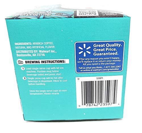 Great Value Great Value Toasted Coconut Artificially Flavored Ground Coffee - Light Arabica Coffee 12 counts Net WT 3.9 OZ (112g)