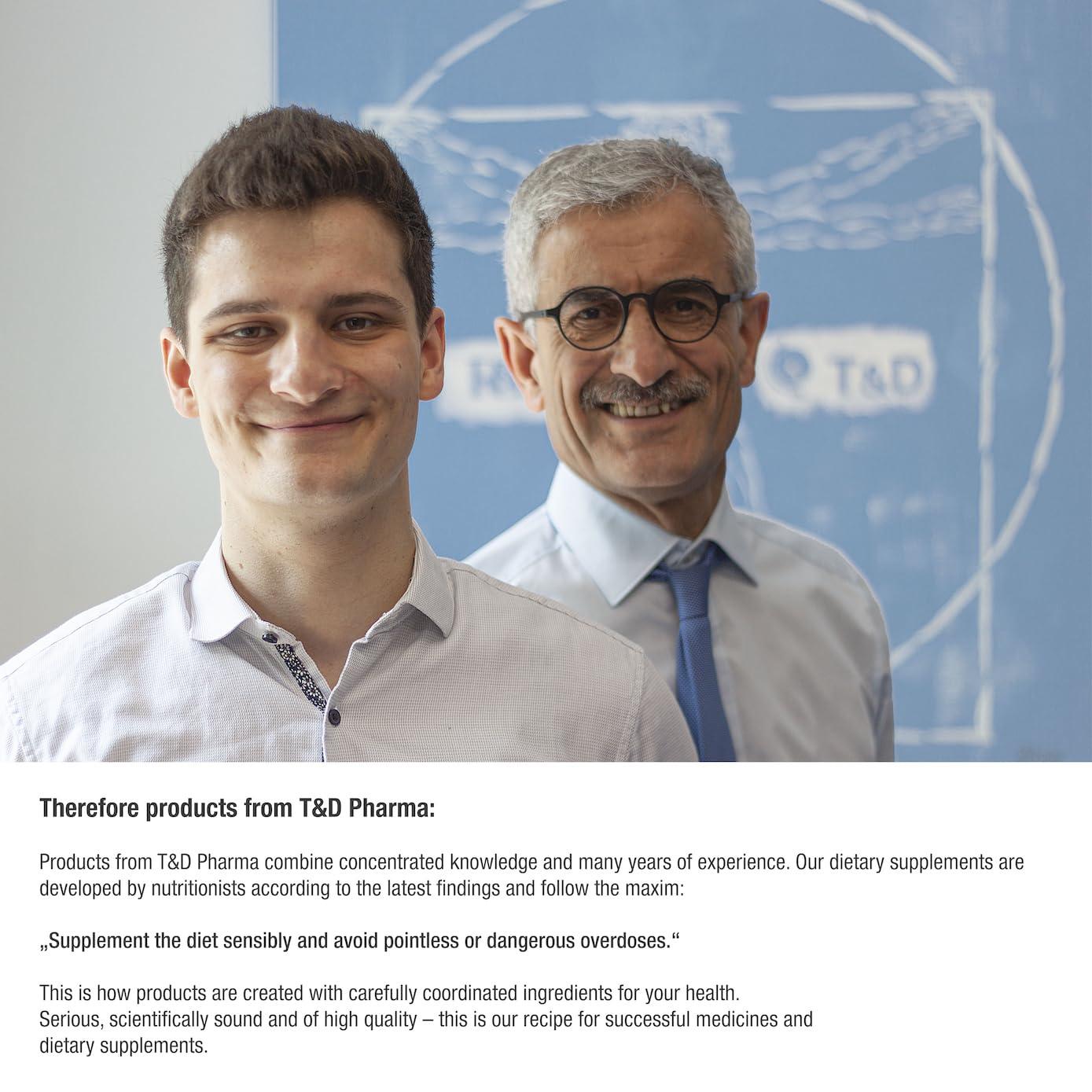 T&D T&D German Multvitamin + Minerals 10 Vitamins 2 Minerals - 40 Vegan Drink Effervescent Tablets - Pomegranate Flavor - Made in Germany